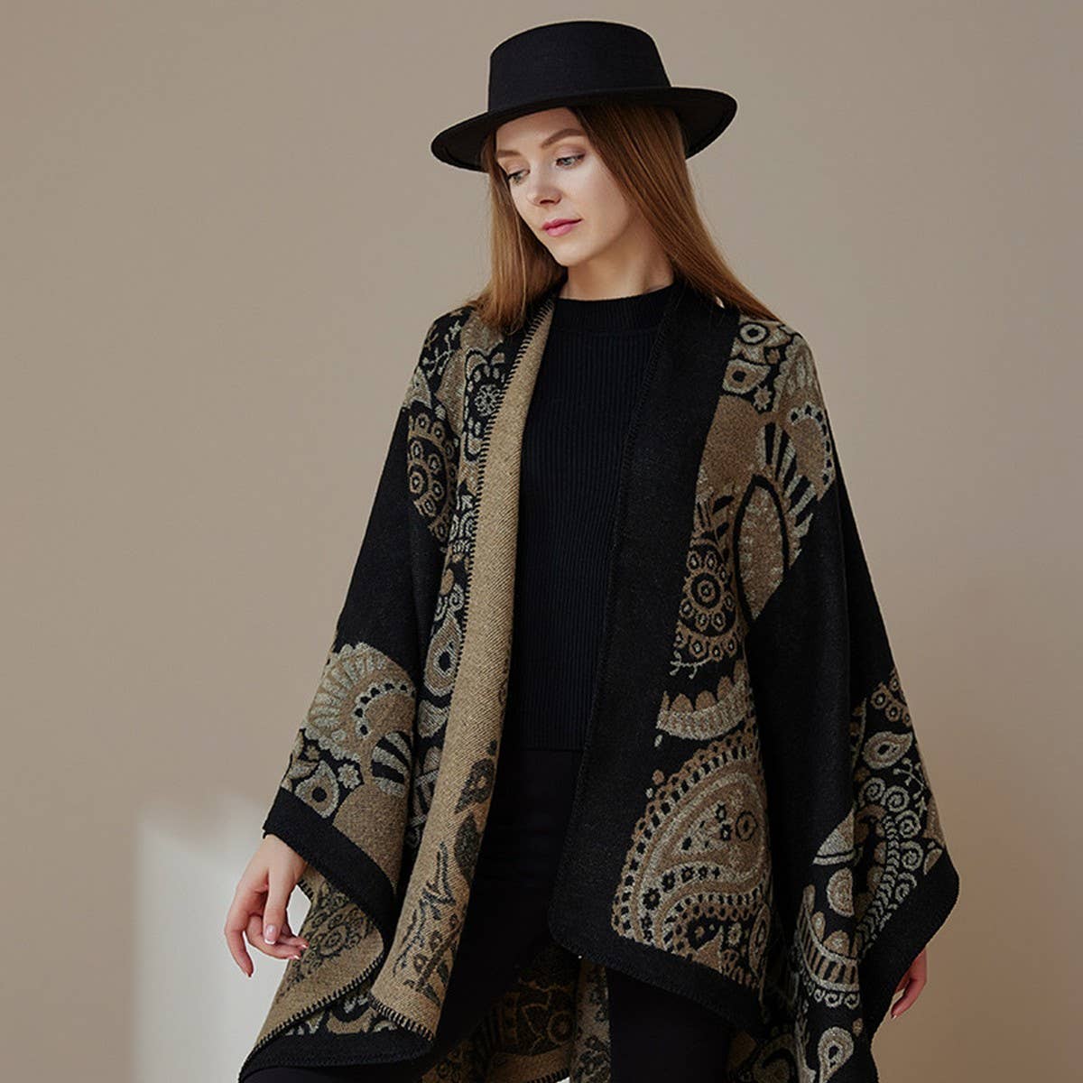 WARM SHAWL CAPE FASHION SCARF CAPE