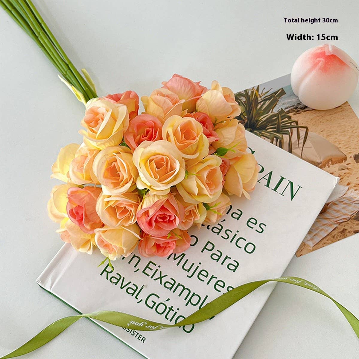 Faux 27-Head Rose Bouquet for Wedding Handheld