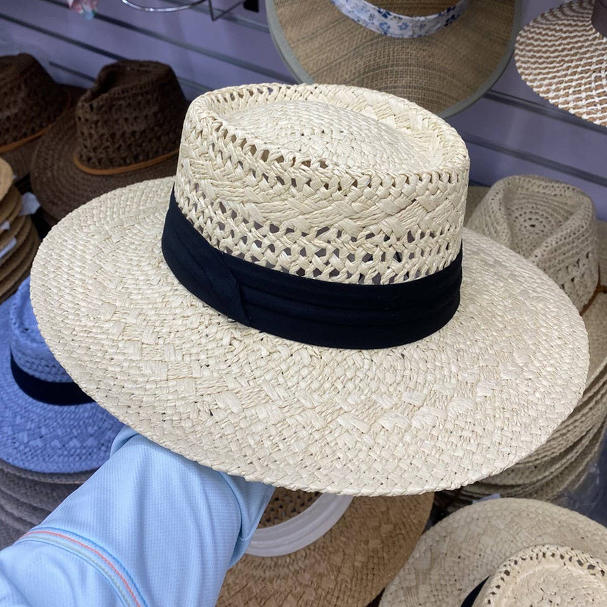 Summer beach woven straw hat for women_CWAH3403
