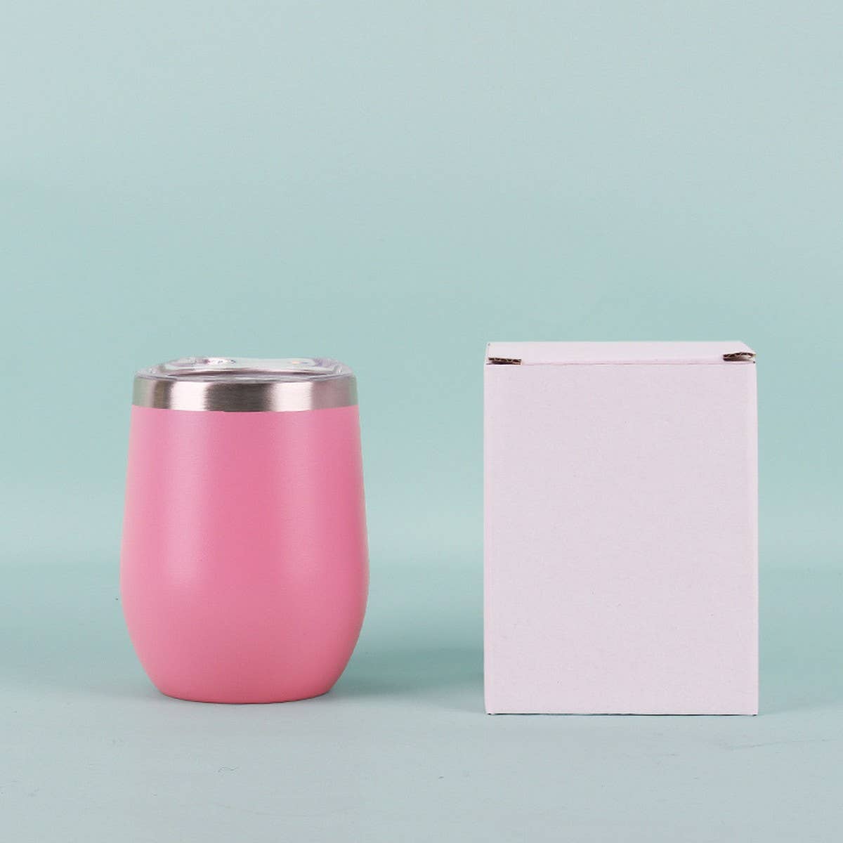 12oz Egg Shape Insulated Wine Tumbler Cup_CWMM7905