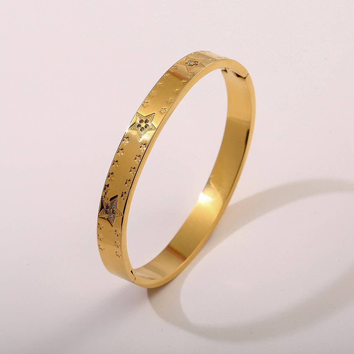 Classic 18K Gold Zircon Bracelet, Vintage Style