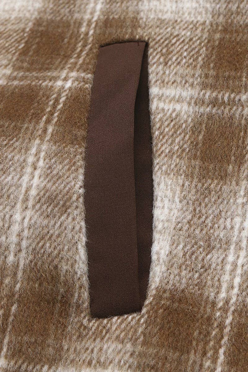 CWOCO00174_CASUAL LOOSE PLAID SHORT CARDIGAN JACKET