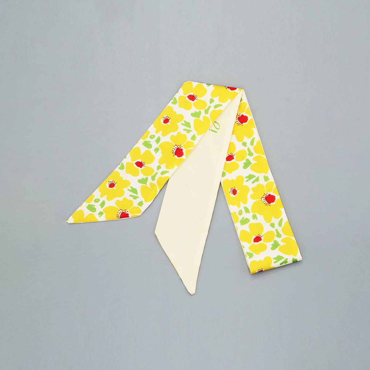 Floral Letter Twilly Scarf for Hair & Bag Accessor
