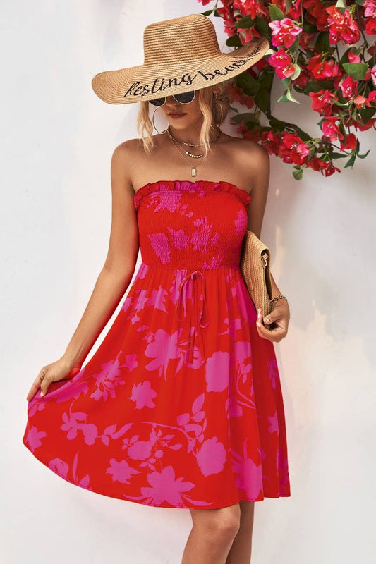 CWDSD7116_EUROPEAN AND AMERICAN PRINTED ONE-PIECE DRESS