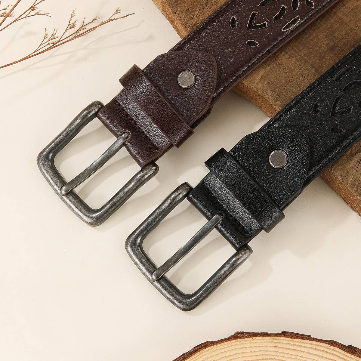 Minimalist Semi Hollow Edge Belt for Work Jeans_CWABE1241