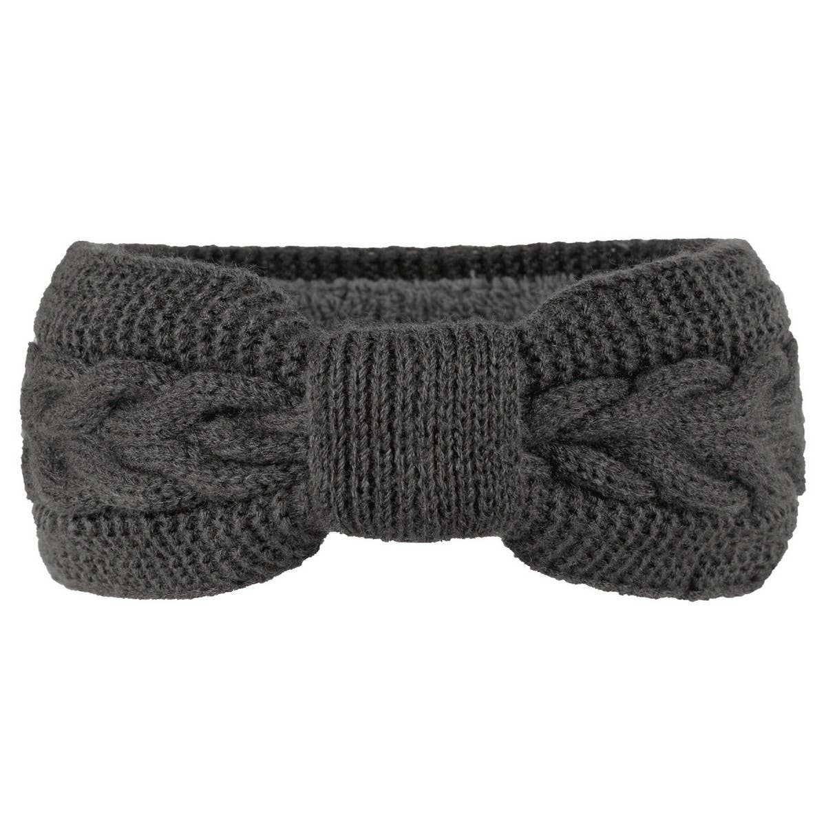 CWMM10071_FLEECE KNIT HEADBAND WITH BOW