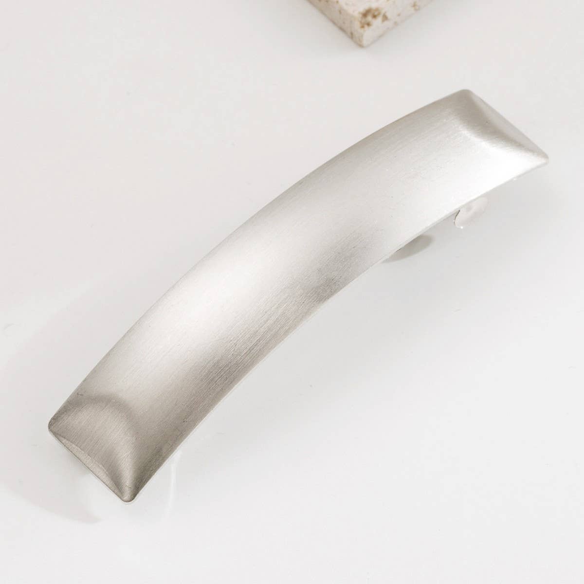 Gold Brushed Metal Spring Hair Clip for Ponytails