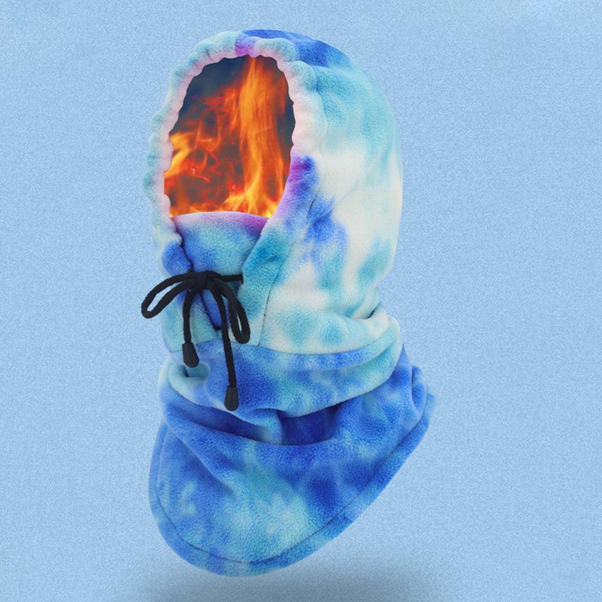 WARM TIE-DYE HOODED CYCLING SKI HAT NECK GAITER