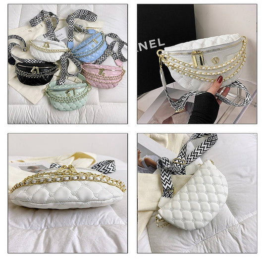 DIAMOND ZIPPER CASUAL CHEST BAG_CWAB2080