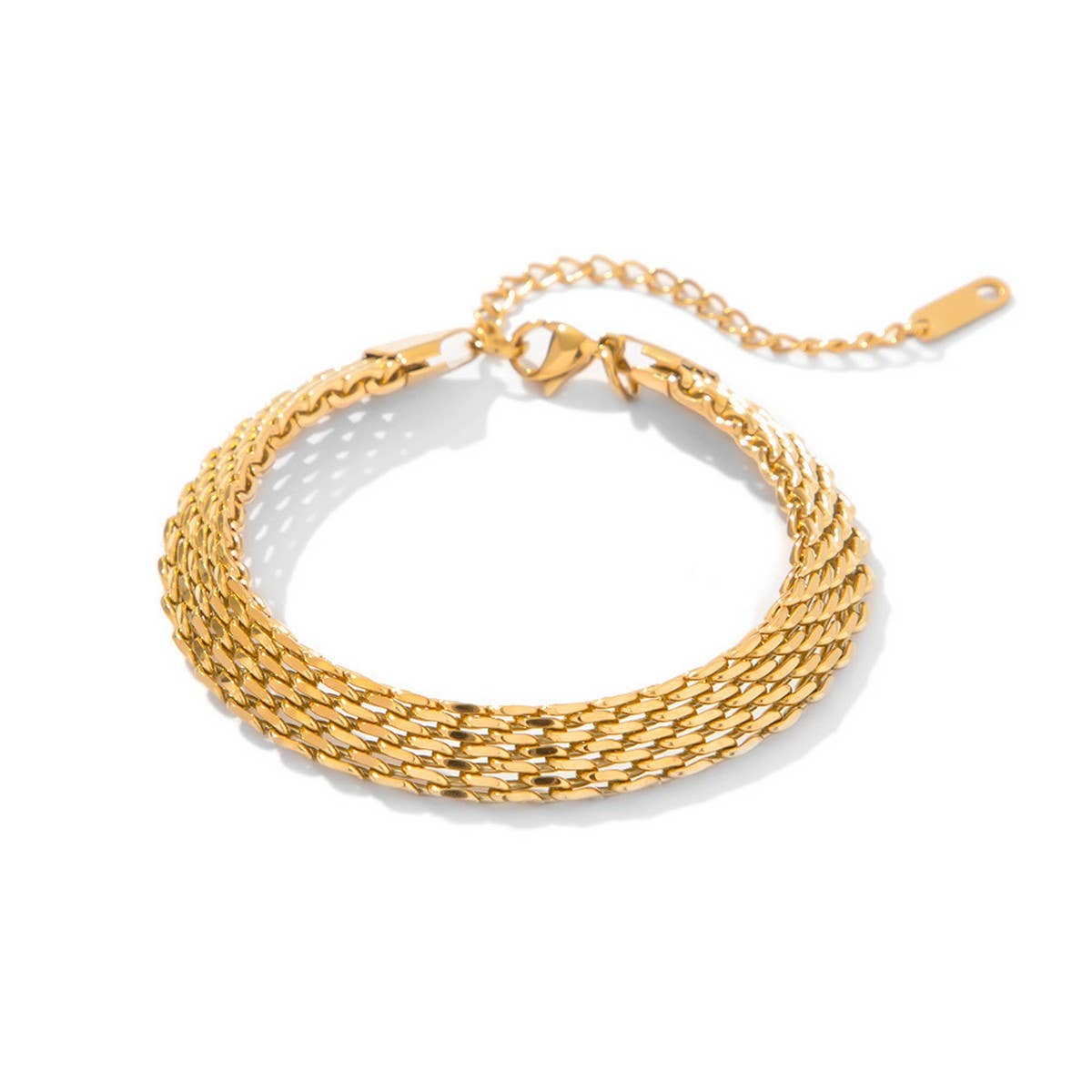 18K Gold Vacuum Plated Bar Bracelet, No Fade_CWAJE4709