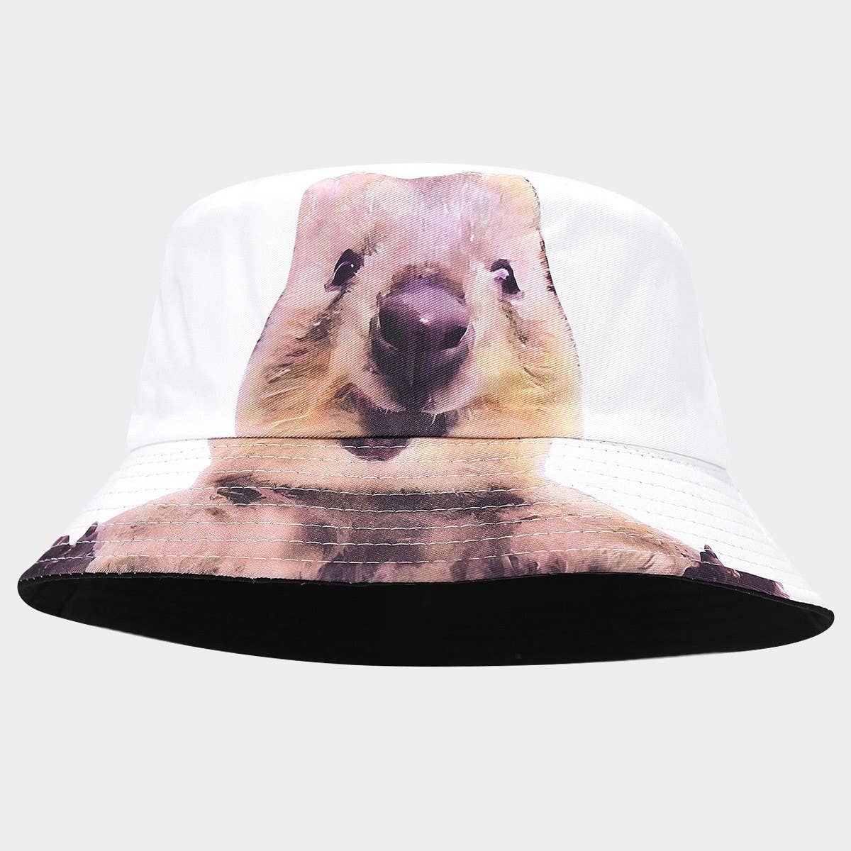 WOMEN SUN VISOR PRINTED DOUBLE-SIDED BUCKET HAT_CWAH1634