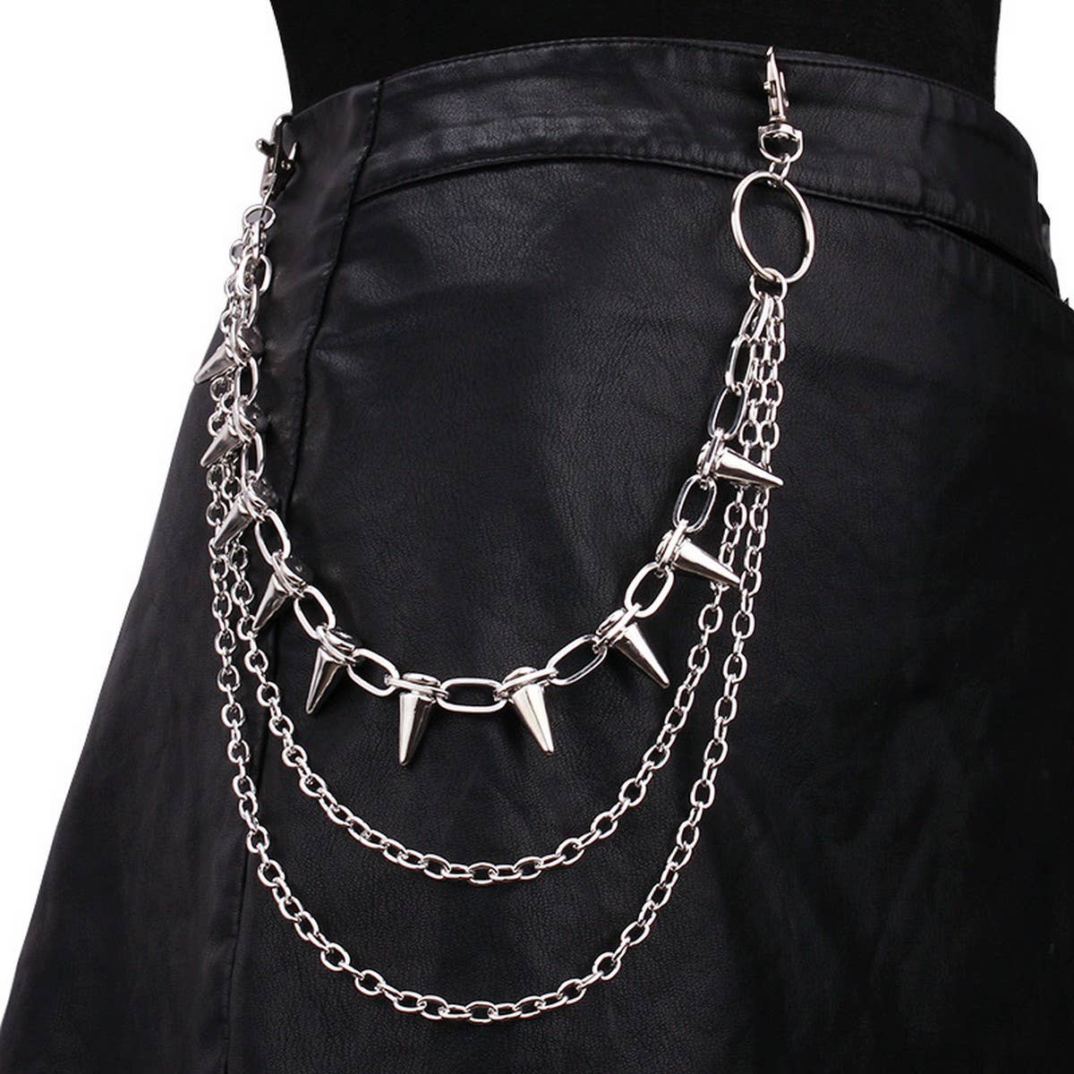 HIP HOP PUNK METAL RIVET MULTI-LAYER PANTS CHAIN