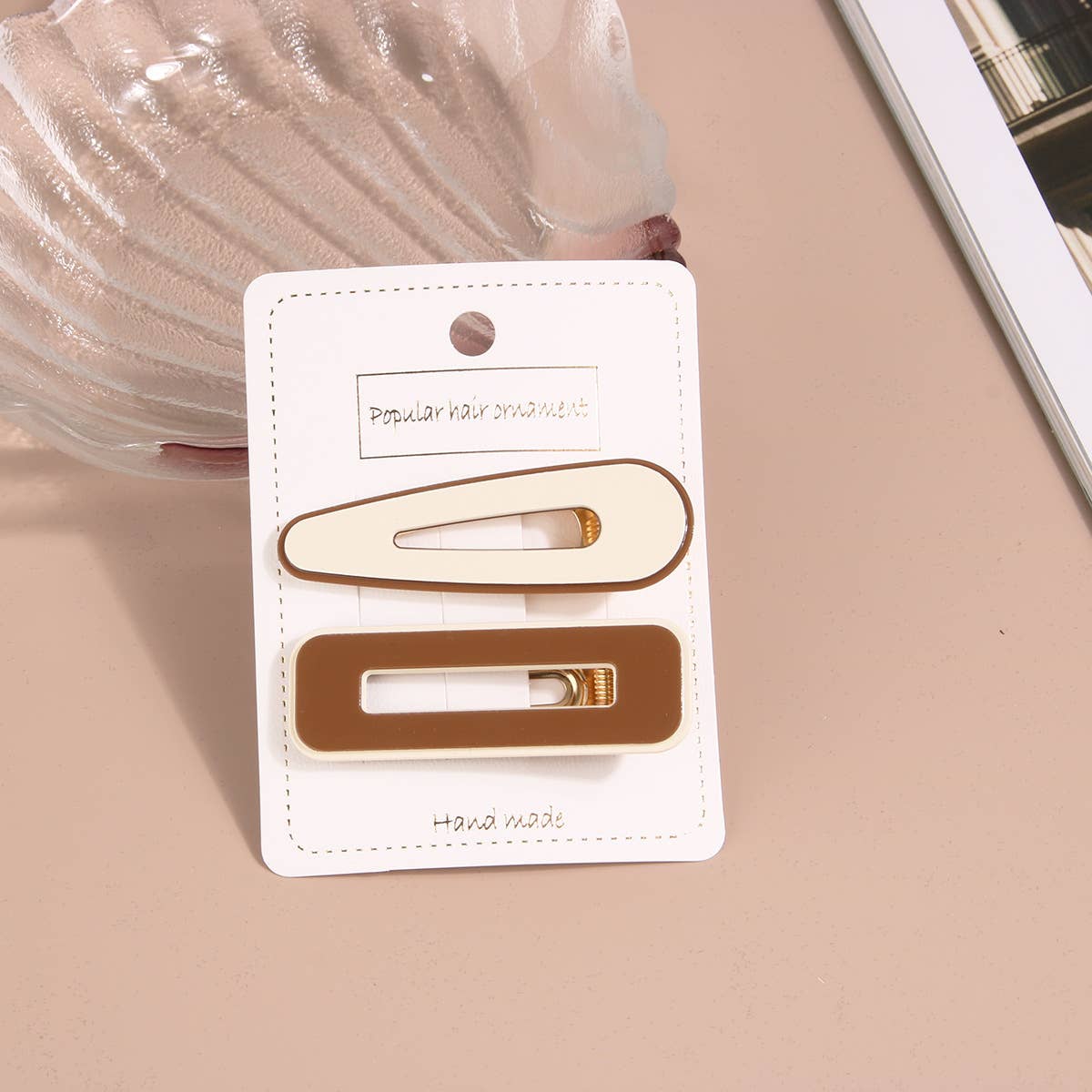 Acrylic edge clip simple geometric hair accessories