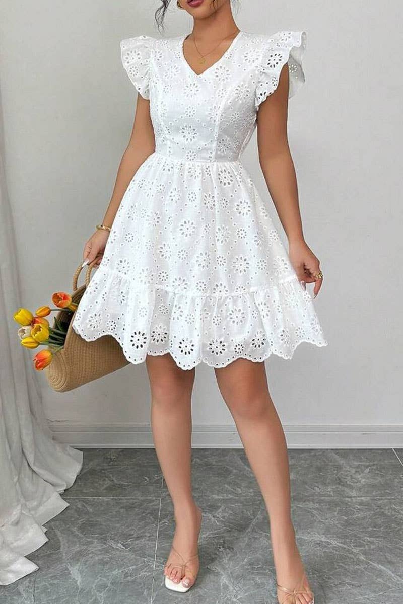 CWDSD8284_SUMMER FRENCH STYLE SLIM WAIST DRESS