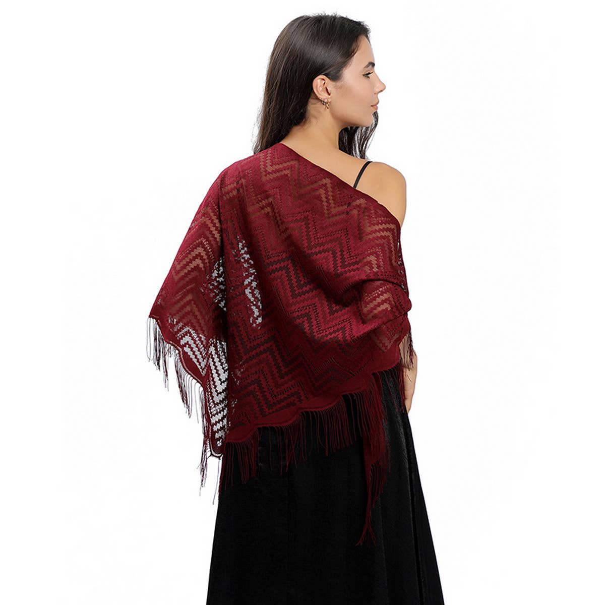 Lace Wave Triangle Scarf - Party Wrap for Women