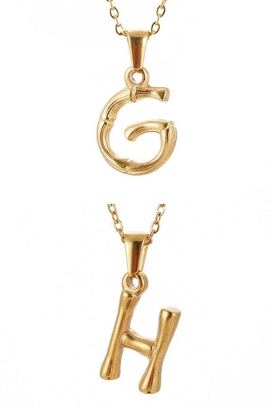 FASHION TEXTURE ALPHABET INITIAL NECKLACE_CWAJE223