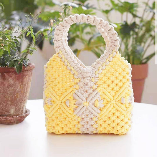 CUTE HOLLOW MESH HANDHELD WOVEN BAG_CWAB1976
