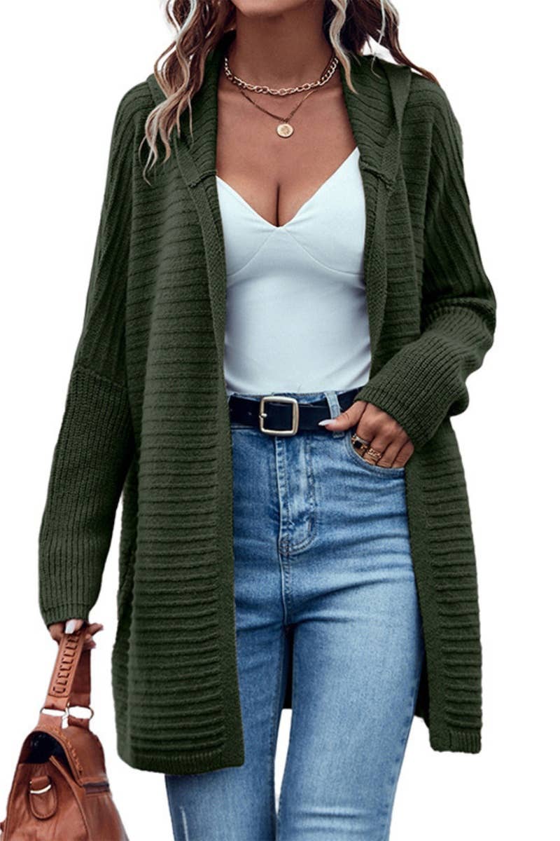 CWOCAL2197_LONG SLEEVE KNITTED CARDIGAN LONG STYLE