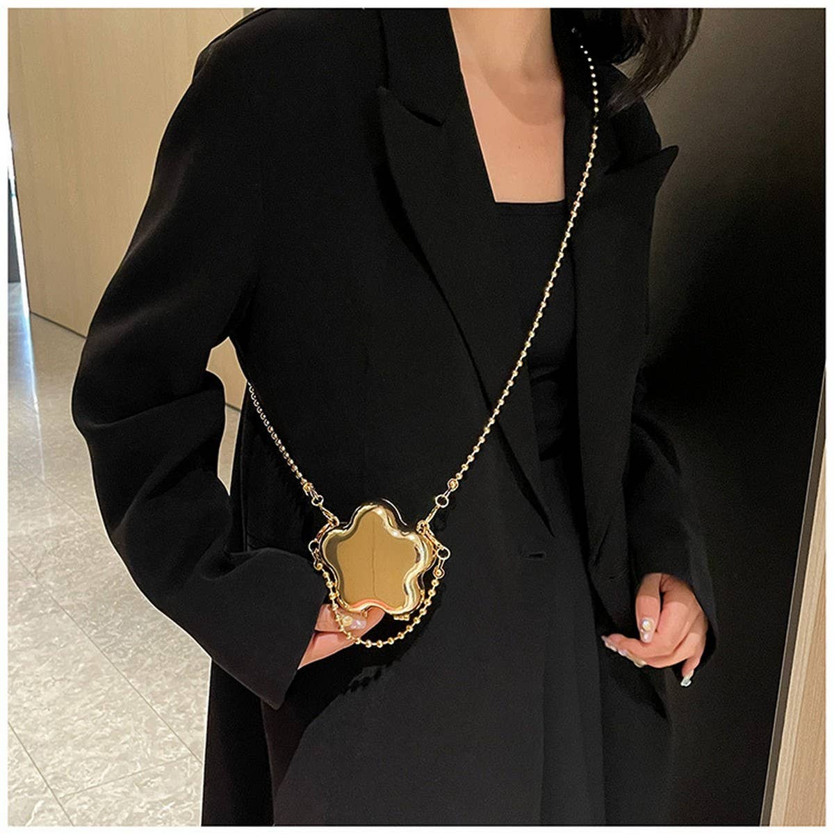 STAR SHAPE EVENING CLUTCH  BAG SHOULDER BAG_CWAB3262