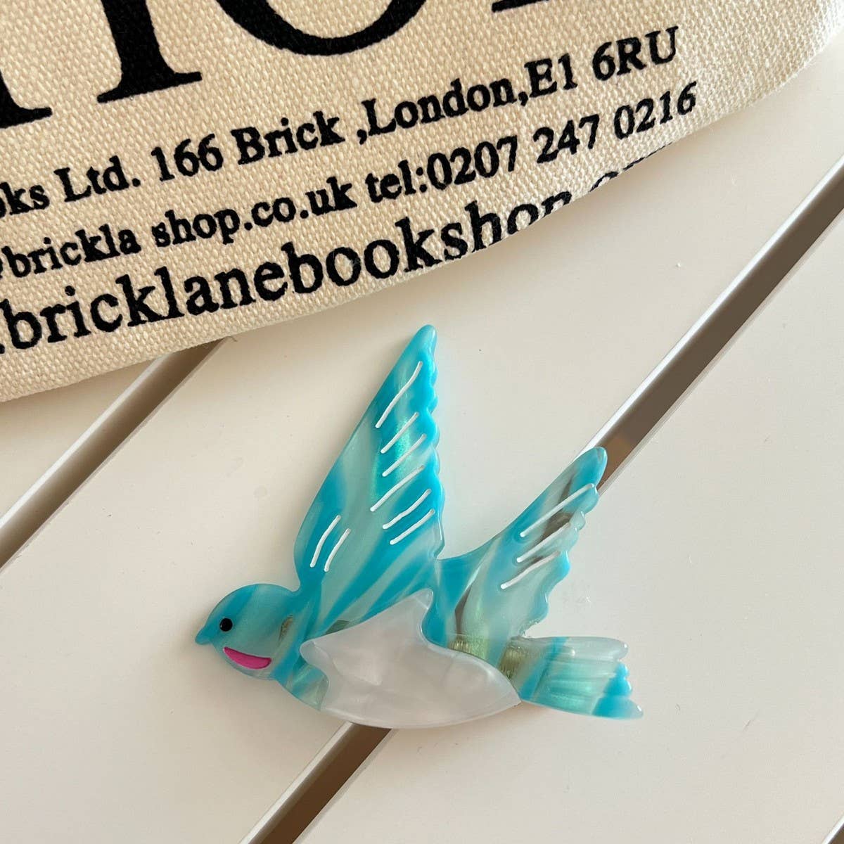 CWAHA07744_CARTOON TULIP BIRD ACETATE HAIR CLIP FOR WOMEN