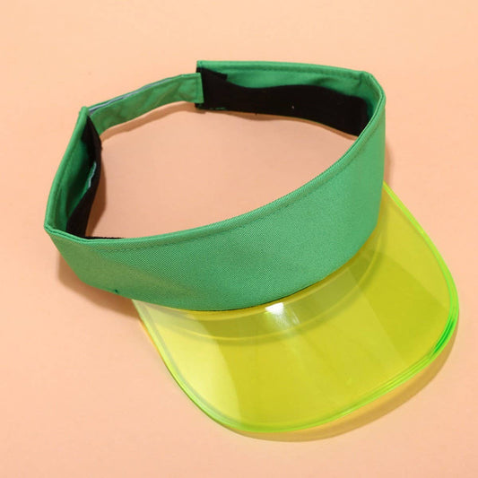 PVC Visor Hat - Summer Sunshade Cap for Beach_CWAH3285