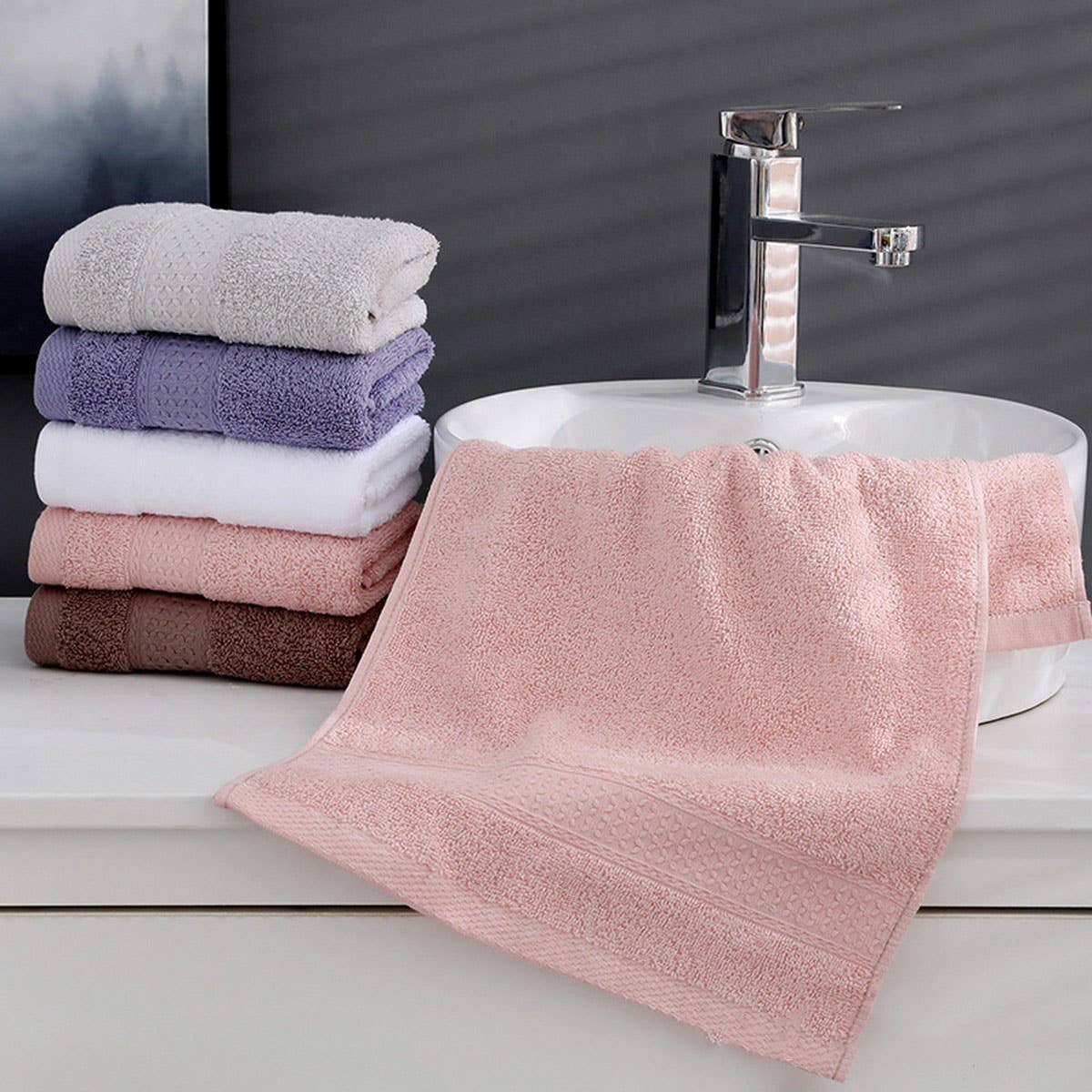 SOLID COLOR COMBED LONG-STAPLE COTTON TOWEL_CWMM2310