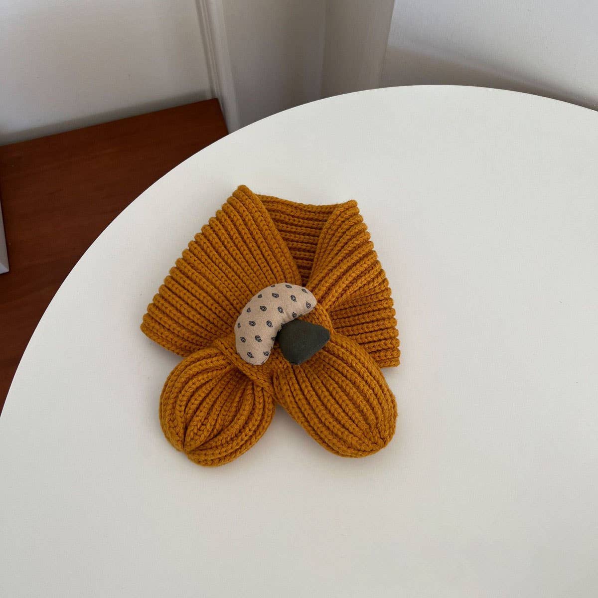 Cute Mushroom Knit Scarf ? Winter Warmth for Kids