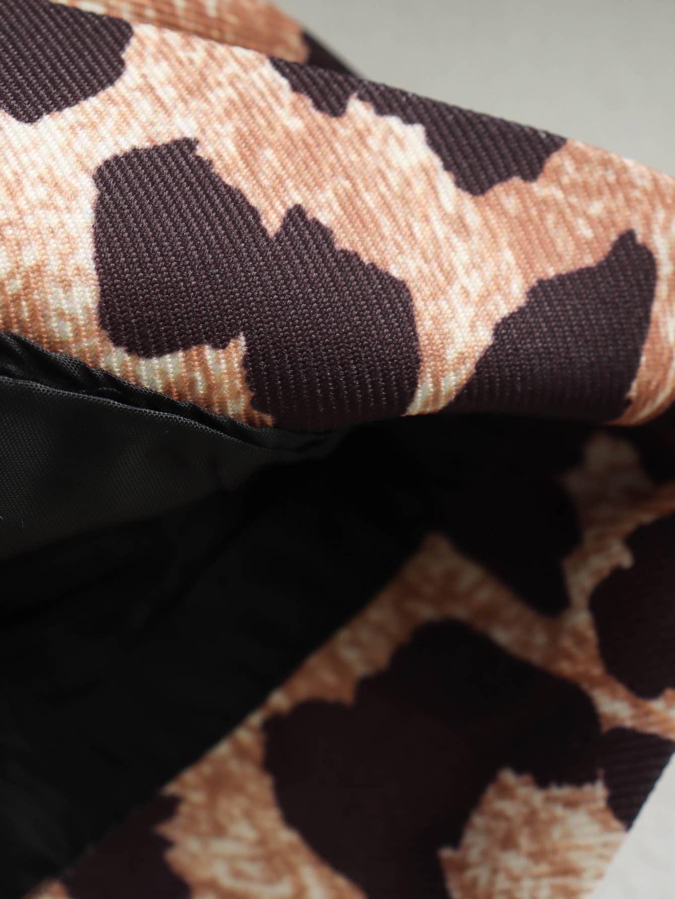 LEOPARD PRINT LAPEL LONG SLEEVE SHORT JACKET