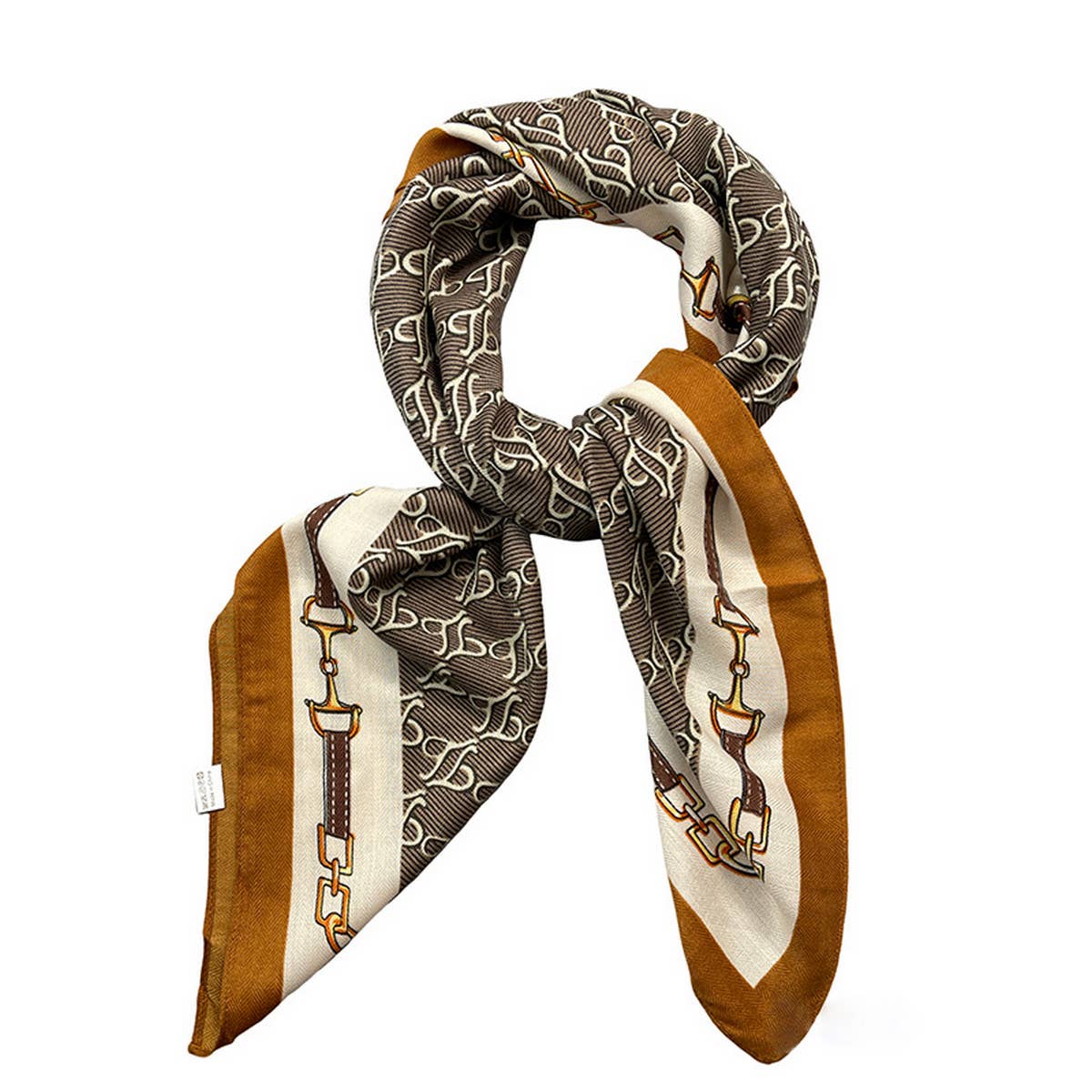 Luxury Chain Print Velvet Scarf,  Wrap