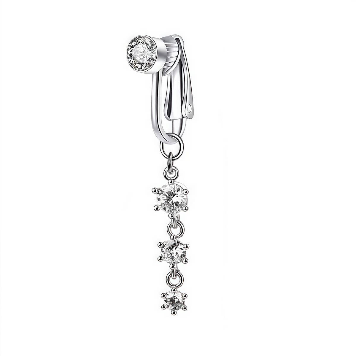 Fake Navel Clip ??No Piercing Belly Button Ring_CWMM9190