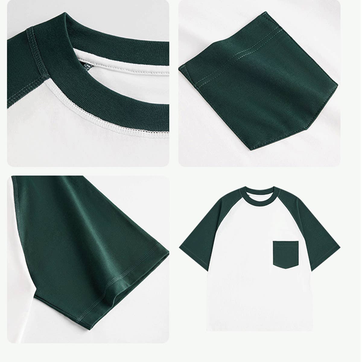 Cwtts0934_Color Contrast Pocket Design Casual T Shirt