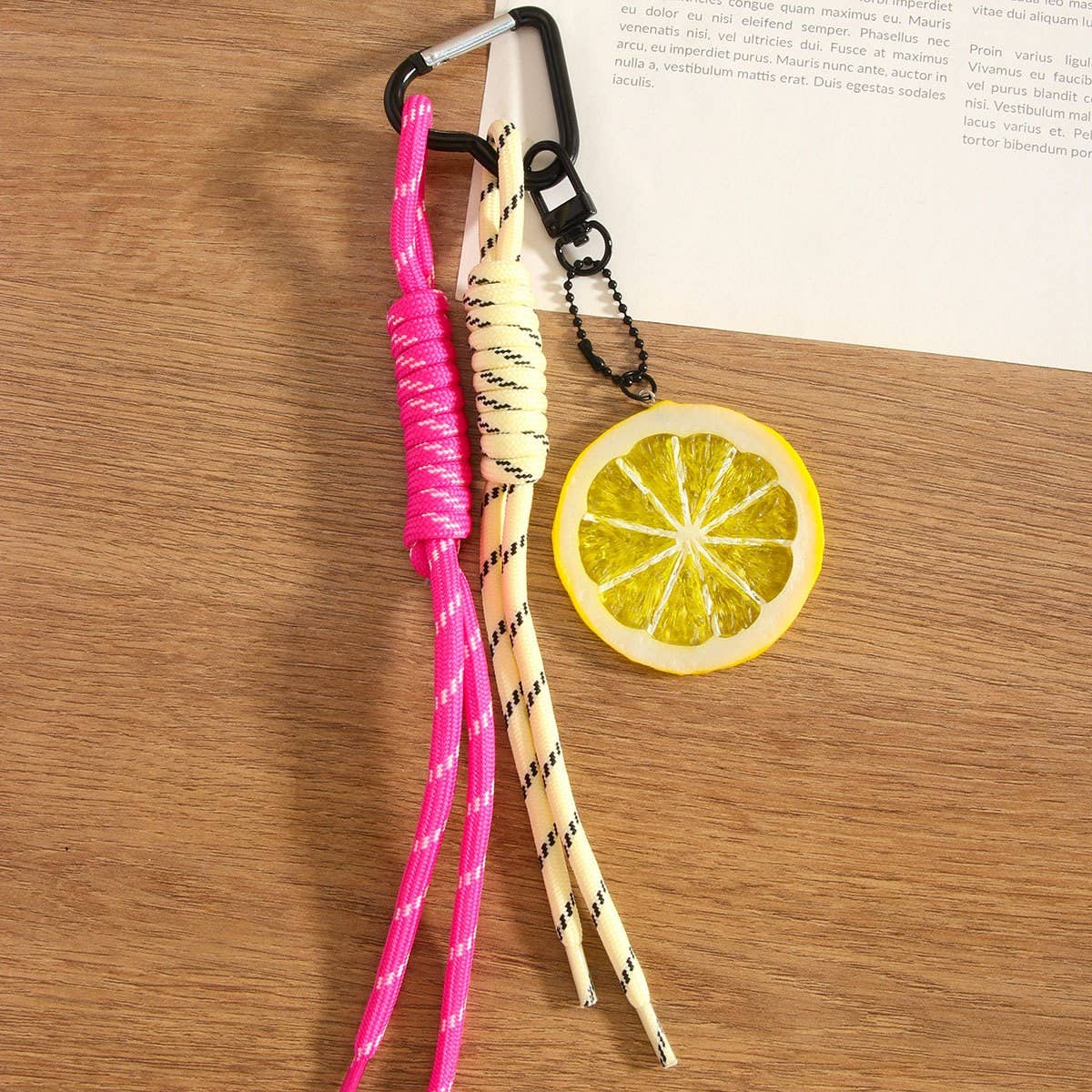 Creative Realistic Lemon Slice Fruit Keychain