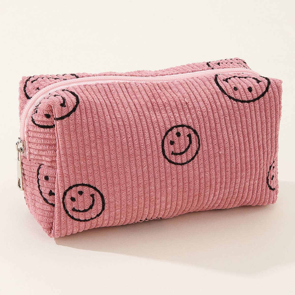 SIMPLE SMILING FACE MEDIUM COSMETIC BAG_CWAB1035