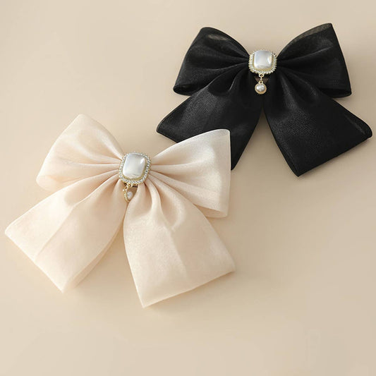 PEARL STYLE FASHIONABLE COMMUTING BOW HAIRPIN_CWAHA1810