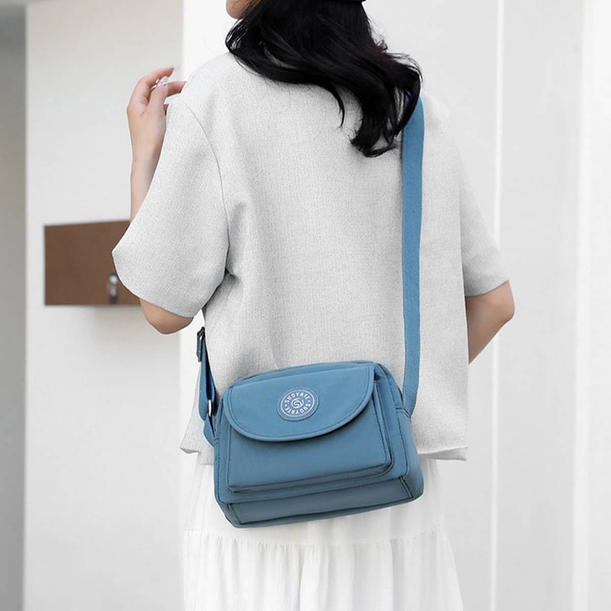 FASHION LIGHTWEIGHT NYLON CLASSIC SHOULDER BAG_CWAB3449