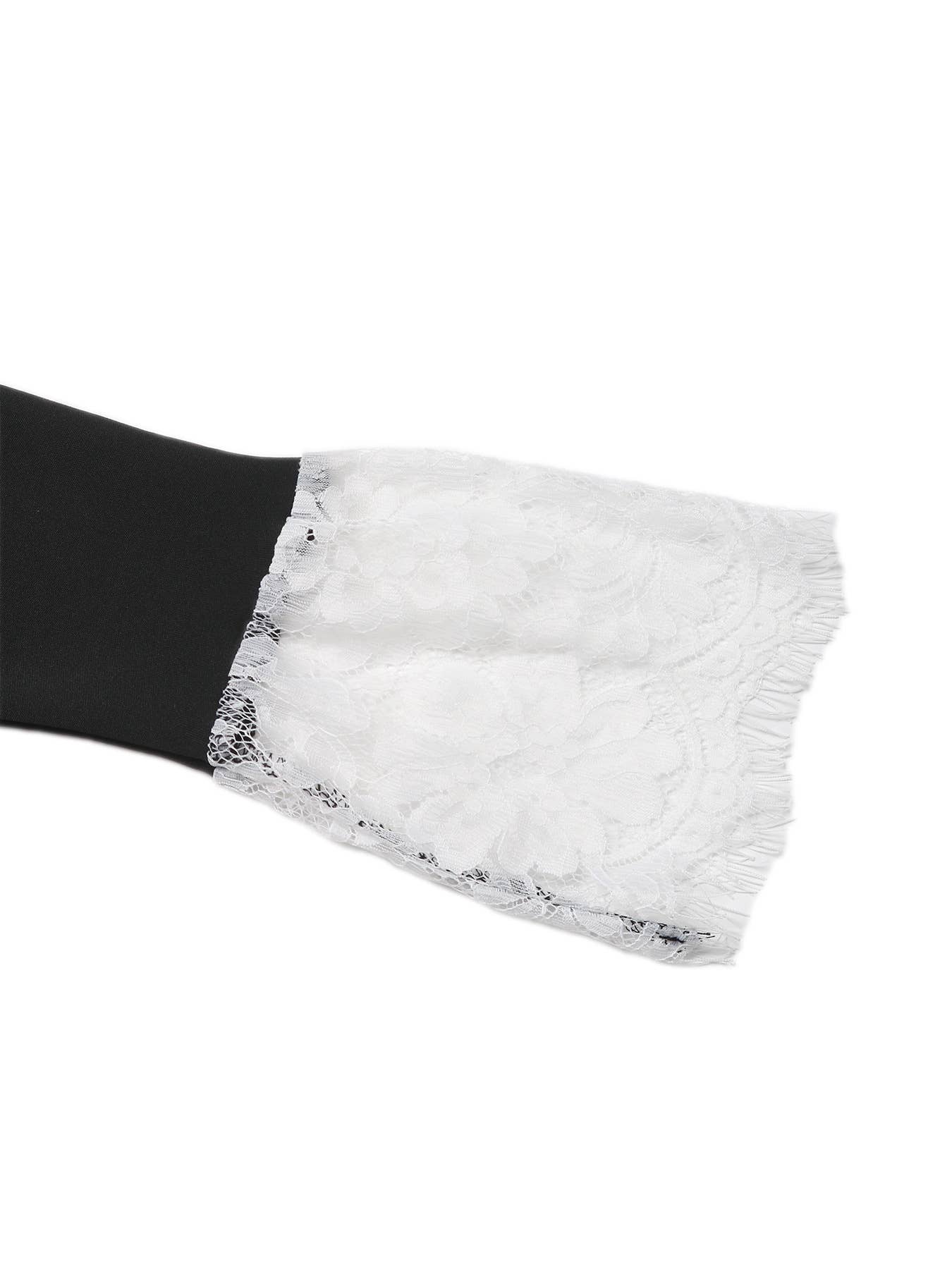 Lace patchwork retro French dress