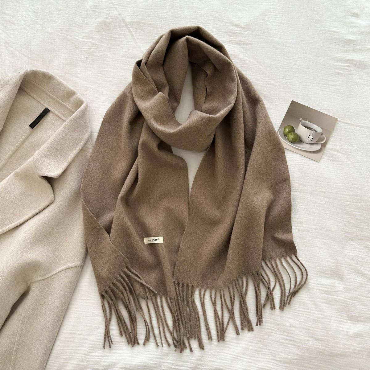 CWASC03137_SOLID WOOL WIDE SCARF WITH TASSELS FOR WOMEN MEN