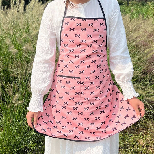 BOWKNOT FULL BODY WATERPROOF AND OIL-PROOF APRON_CWMM5839