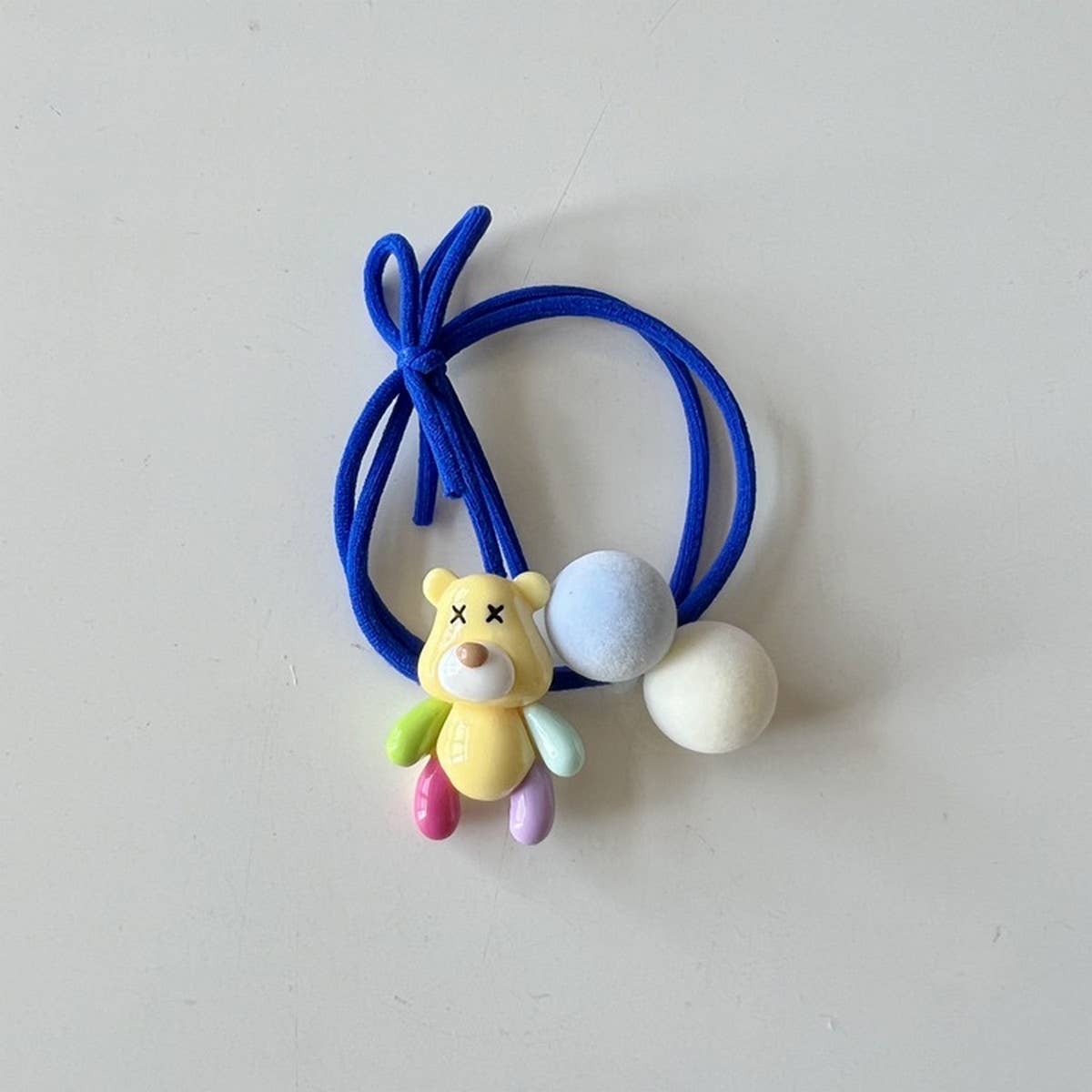 COLORFUL BEAR RUBBER BAND HAIR TIE