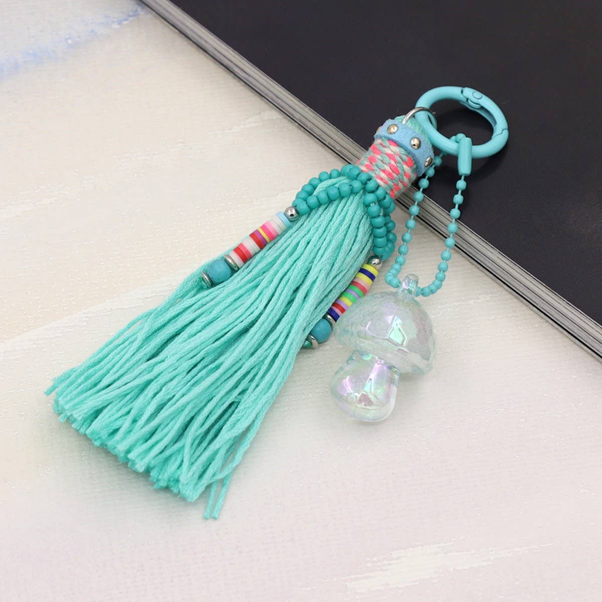 CUTE MUSHROOM TASSEL PENDANT KEYCHAIN