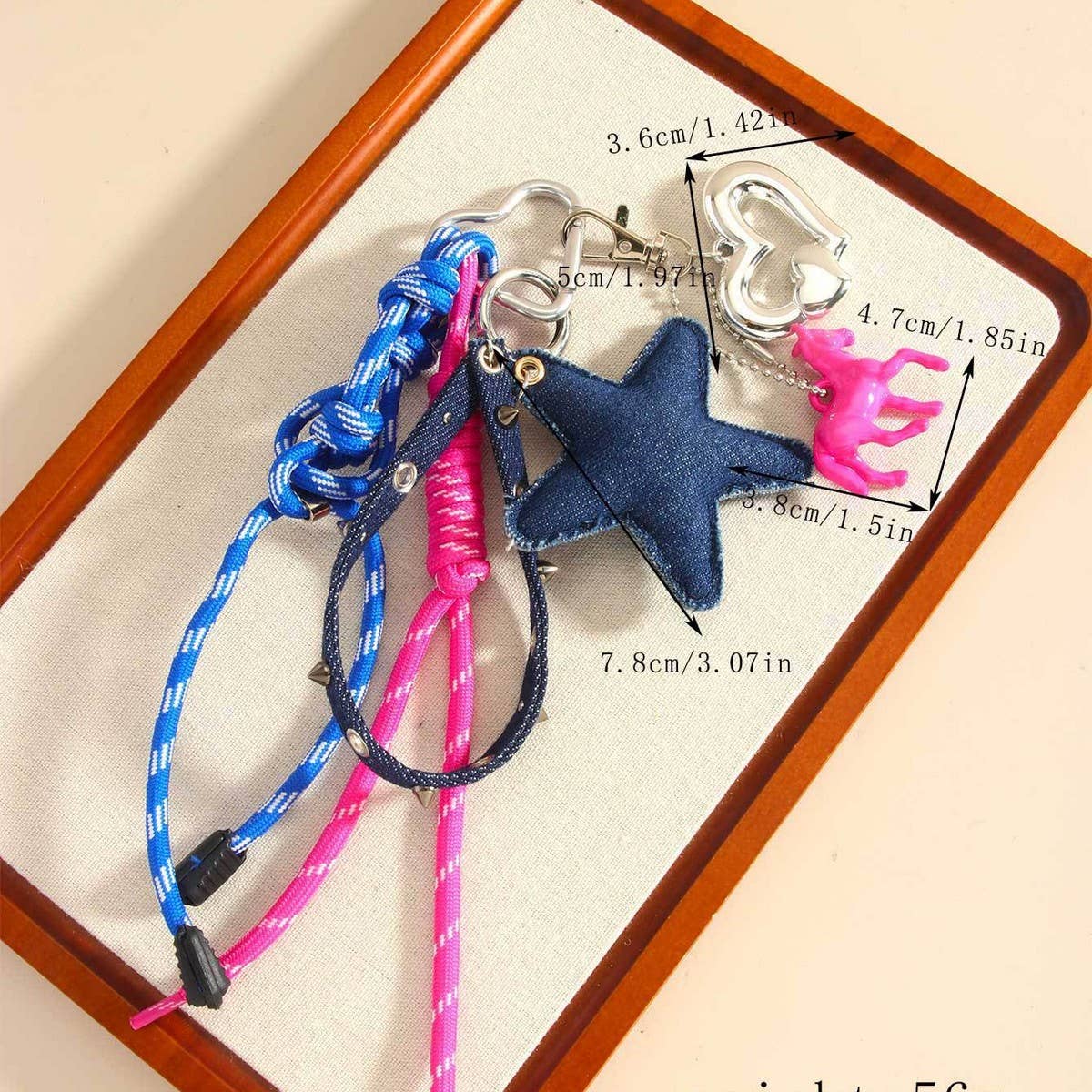 Edgy Sweet Pegasus Keychain with Star