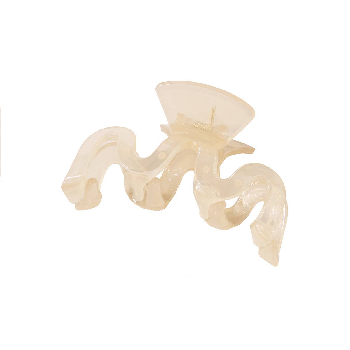 Wavy Back Hair Claw - Large Minimalist Shark Clip_CWAHA1051