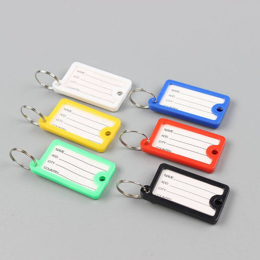 100 PACK CLEAR FLIP KEY TAG SORTING TAG LABELS_CWMM2079