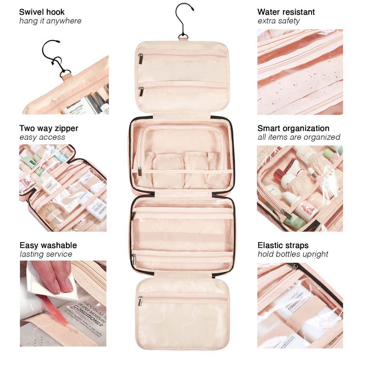 TOILET BAG STORAGE BAG COSMETIC BAG WITH HOOK_CWAB2353