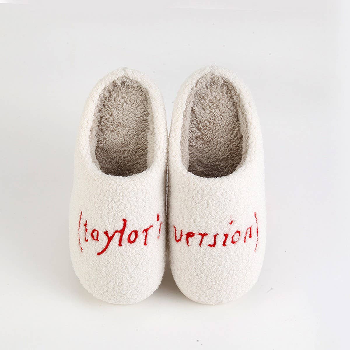 FONT PATTERN CARTOON WINTER WARM COTTON SLIPPERS