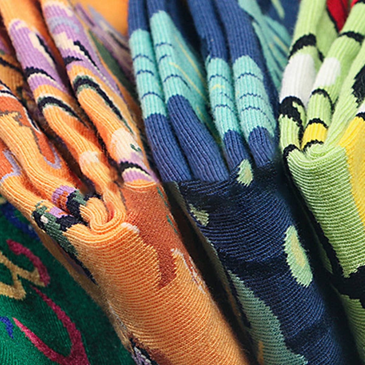 OIL PAINTING CREATIVE STREET SKATEBOARD SOCKS_CWMS0166