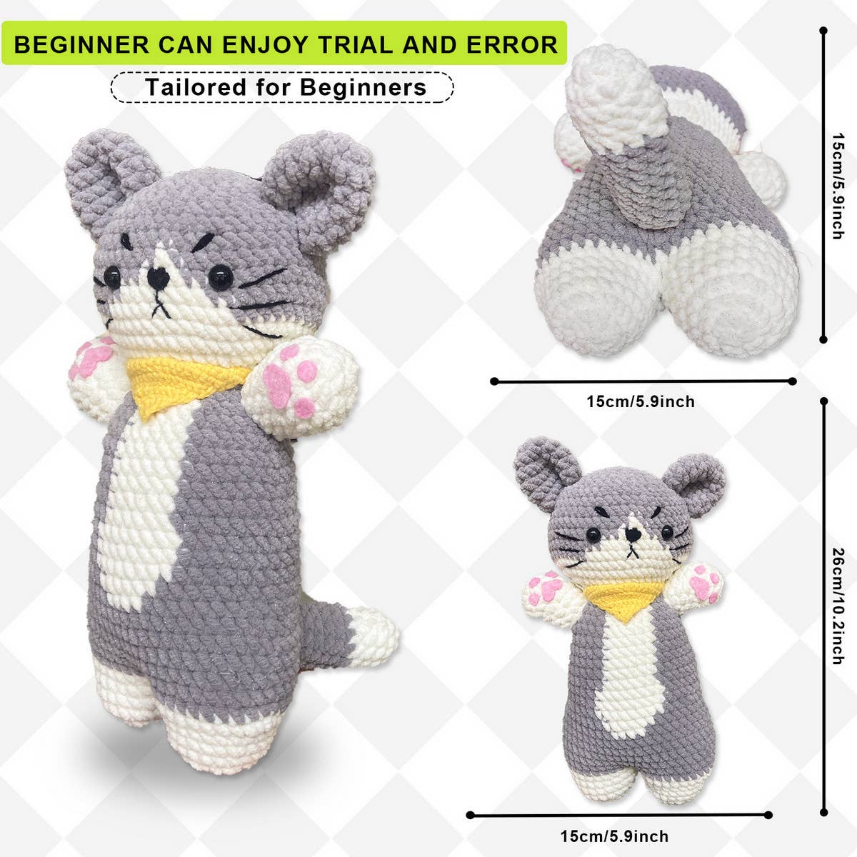 HANDMADE CAT DOLL WEAVING MATERIAL PACKAGE