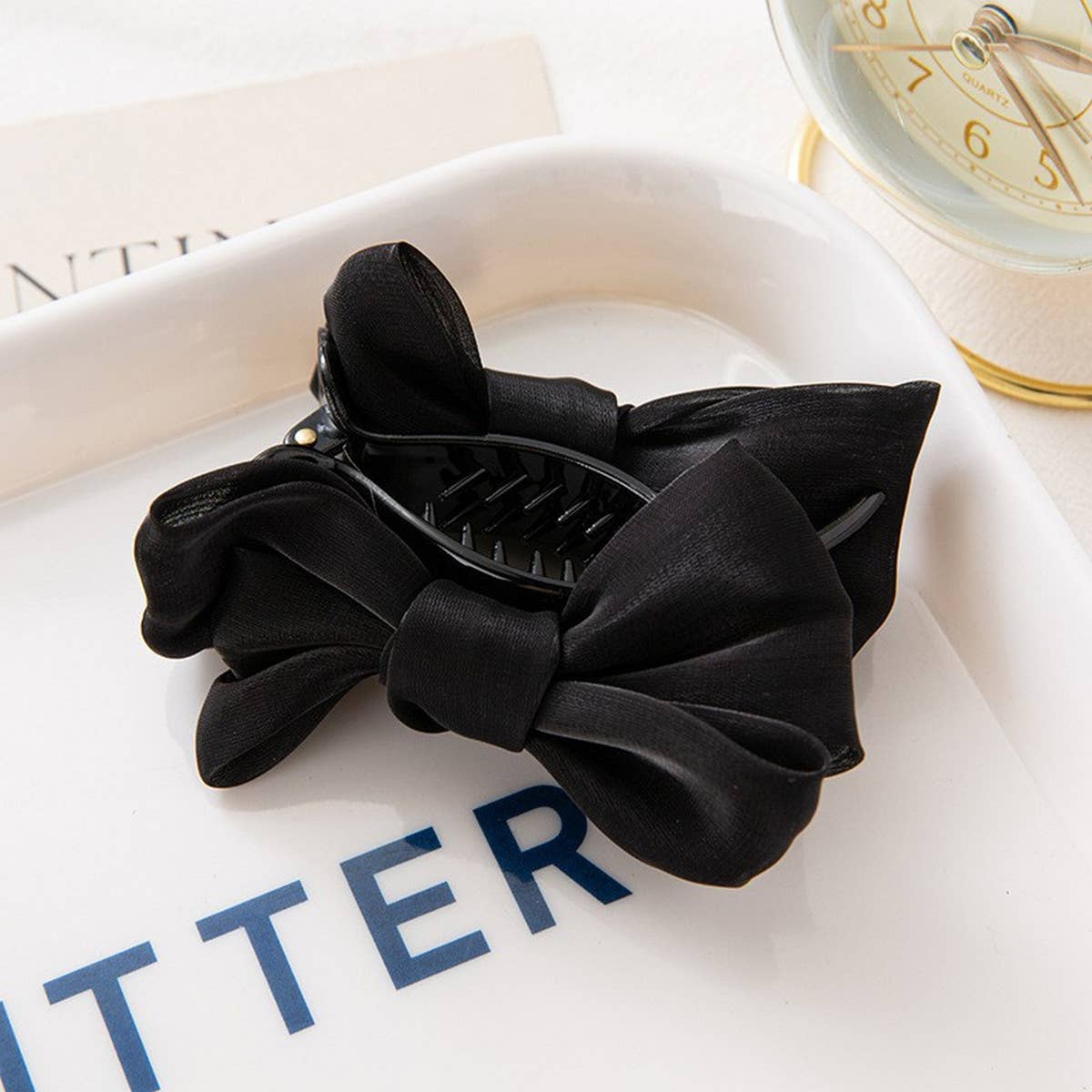 Mesh Bow Hair Claw ? Princess Style Updo Clip_CWAHA0466