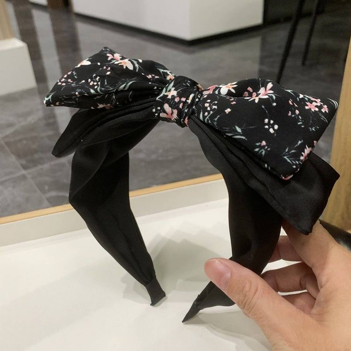 SIMPLE AND FRESH CONTRAST COLOR BOW HEADBAND