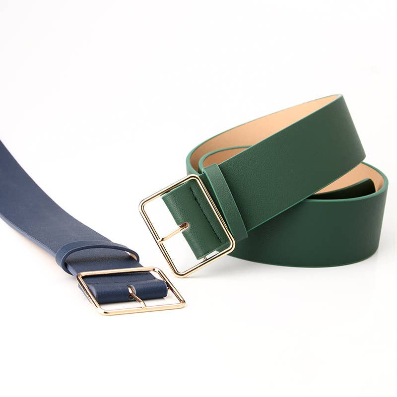 Simple versatile pants dress and wide belt